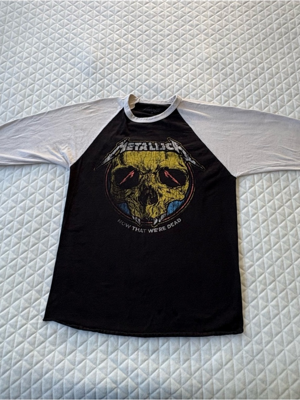 2017 Metallica Now That Were Dead Concert World Wired Tour Baseball Tee Size M